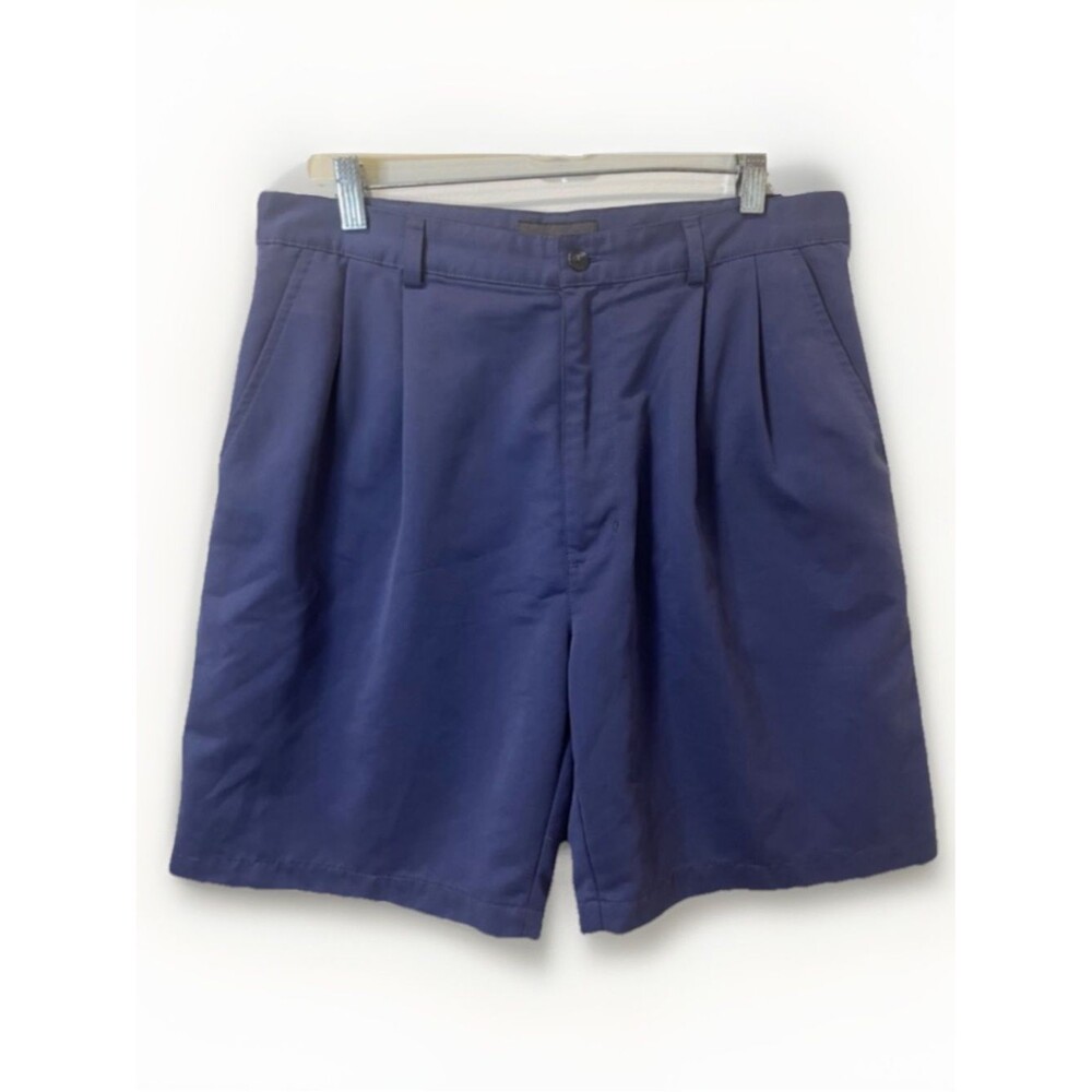 Croft & Barrow Pleated Men’s Shorts Navy Blue Size 34 Waist